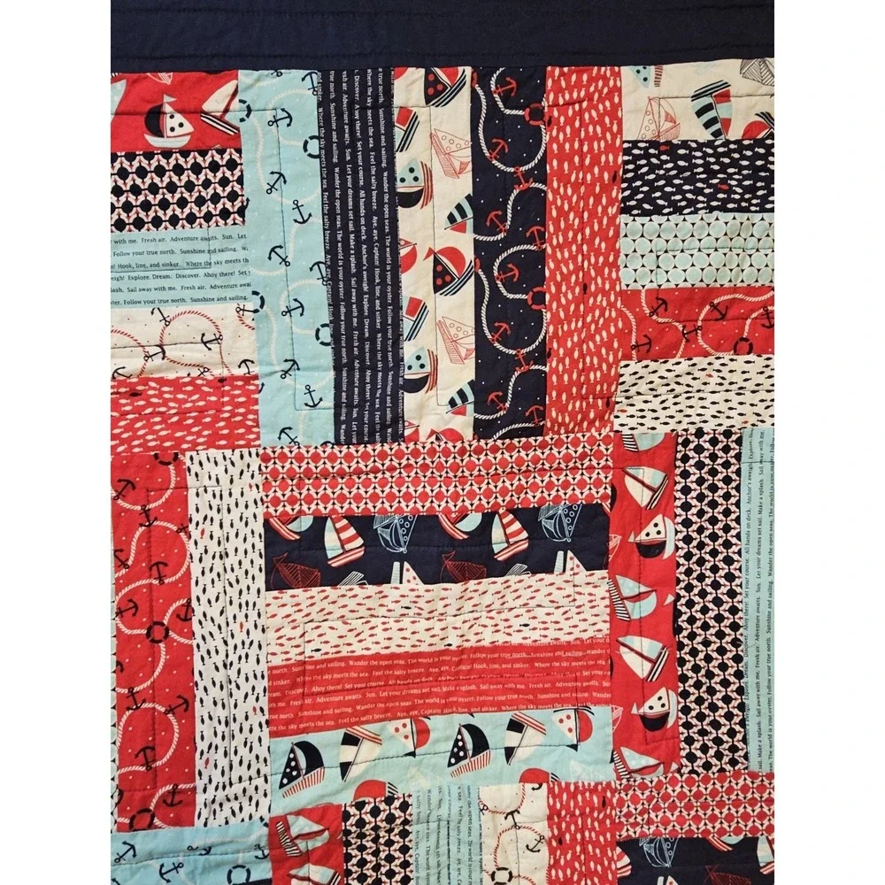 Nautical Quilt 34x44‎ Toddler/Crib Size  Classic Usa